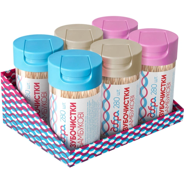 Зубочистки Добра Господарочка Бамбукові 280 шт. (4820086522267) - picture 2