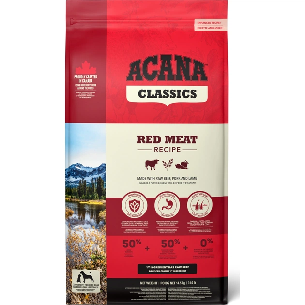 Сухой корм для собак ACANA Red Meat Recipe 14,5 кг (0064992561178) - изображение 1