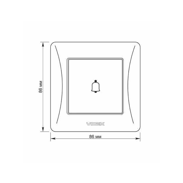 Кнопка дзвінка Videx BINERA 1кл срібний шовк (VF-BNDB1-SS) - зображення 5