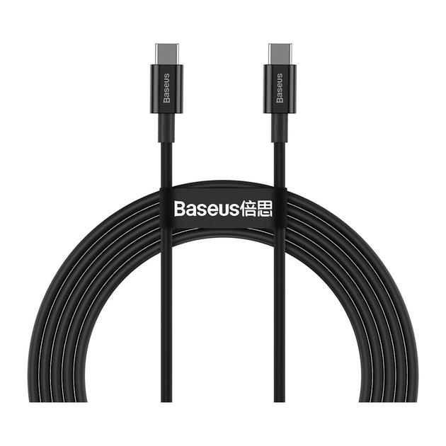 Дата кабель USB-C to USB-C 2.0m 100W black Baseus (CATYS-C01) - изображение 1