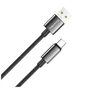 Дата кабель USB 2.0 AM to USB-C 2.0m 3A zinc alloy braided black ColorWay (CW-CBUC099-BK) - зменшене зображення 2