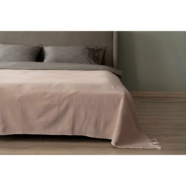 Плед Ardesto Summer 100% бавовна, бежевий 140х190 см (ART0915SE) - picture 4