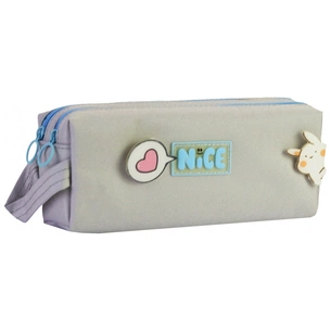 Пенал Cool For School 2 відділення з аплікацією Сірий (CF6916-grey) зображення 1