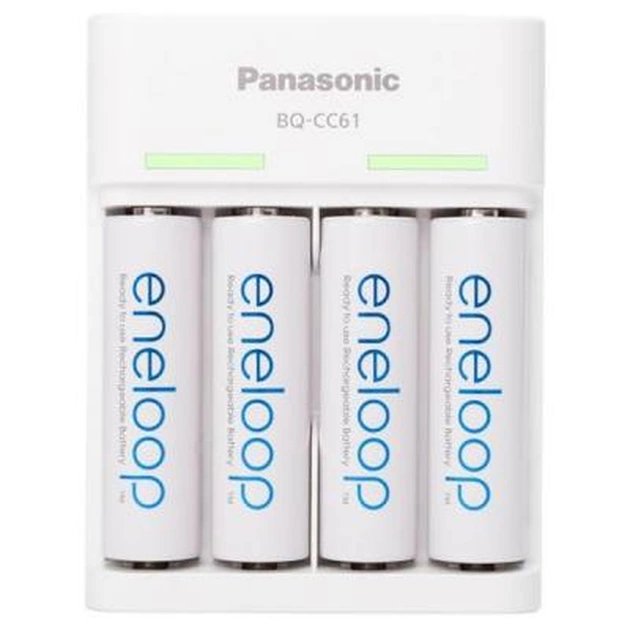 Зарядний пристрій для акумуляторів Panasonic Basic USB Charger+eneloop 4AA 1900 mAh (K-KJ61MCC40USB) - изображение 1