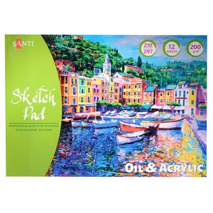 Альбом для малювання Santi для ескізів олійними і акриловими фарбами А4, 12 аркушів (742548) зображення 1