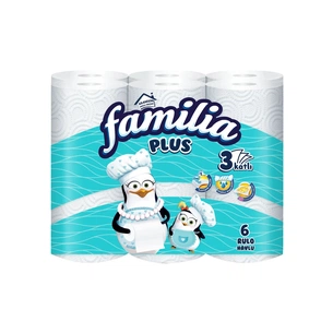 Паперові рушники Familia 90 відривів 3 шари 6 рулонів (8690536011186) зображення 1