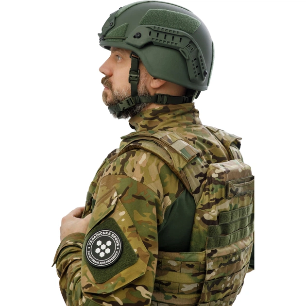 Шолом військовий Ukrainian Armor MICH Буйтур 1.0, розмір L, зелений (MICHLRG) - зображення 4
