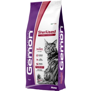 Сухий корм для кішок Gemon Cat Sterilised з яловичиною 7 кг (8009470297271) зображення 1