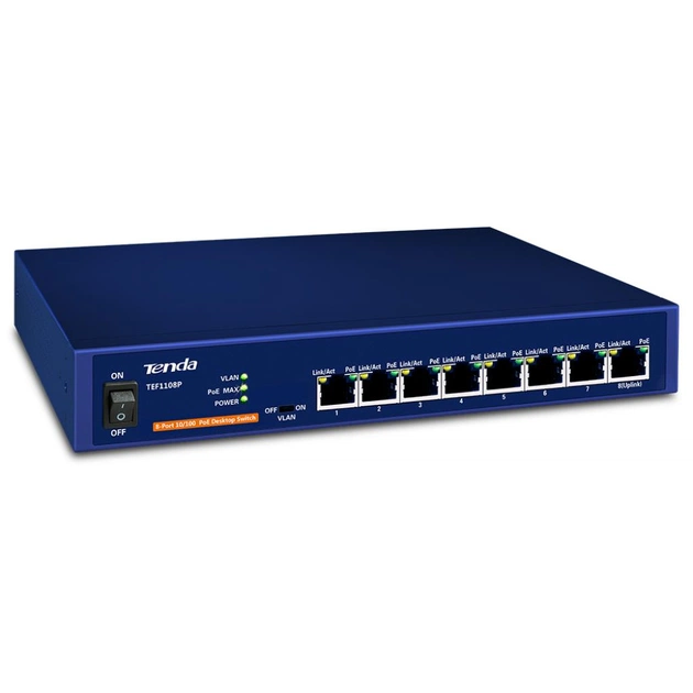 Комутатор мережевий Tenda TEF1108P - изображение 1