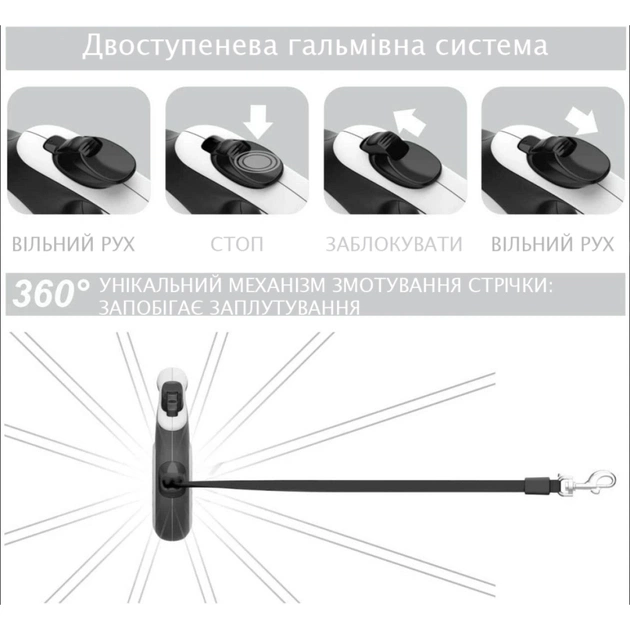 Повідець для собак WAUDOG R-leash "Супермен Лого червоний" M до 25 кг 5 м (8125-1007-01) - зображення 5