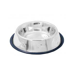 Посуд для собак Swastik Industries Миска металева на гумі з кісткою 1.4 л (2700000022009) зображення 1