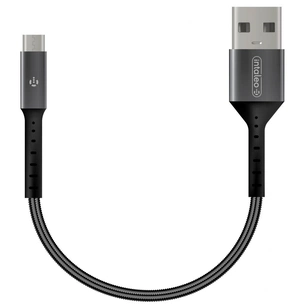 Дата кабель USB 2.0 AM to Micro 5P 0.2m Intaleo (1283126495632) зображення 1