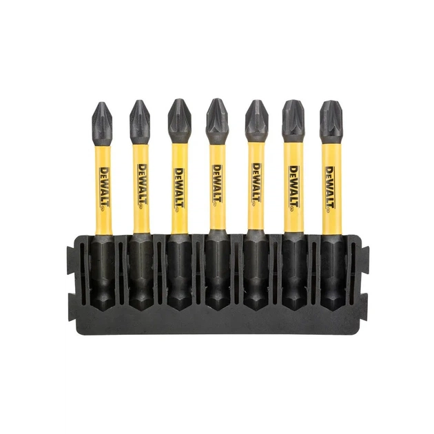 Набор бит DeWALT в касете для Tough Case, FlexTorq, L=57 мм, Рz1-2шт,Рz2-3шт,Рz3-2шт. (DT70822) - изображение 1