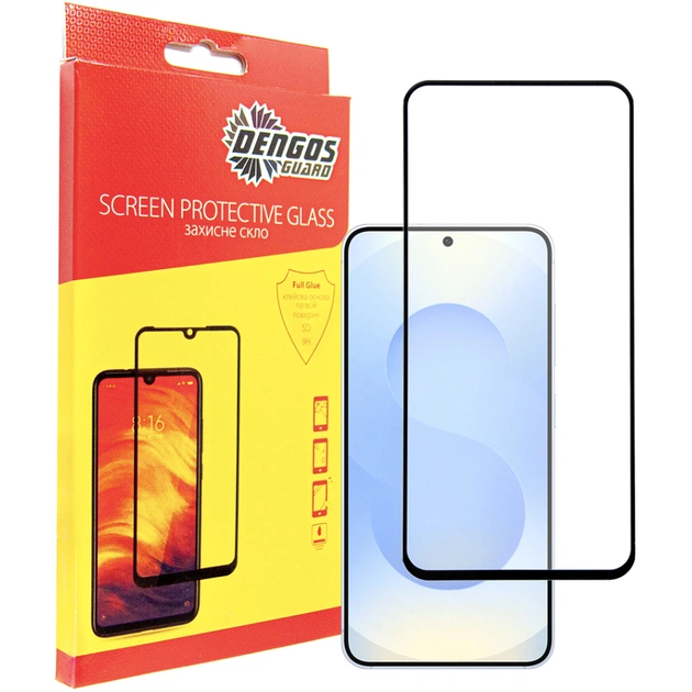 Стекло защитное Dengos Full Glue Samsung Galaxy S25 (black) (TGFG-389) - изображение 1