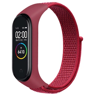 Ремінець до фітнес браслета BeCover Nylon Style для Xiaomi Mi Smart Band 5/6 Red (705431) зображення 1