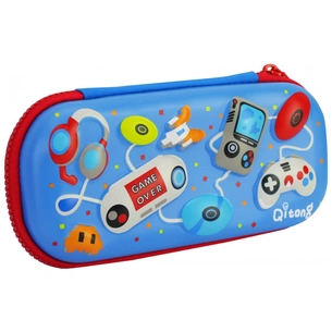 Пенал Cool For School з тисненням 1 відділення Чорний (QT-5697-Blue) зображення 1