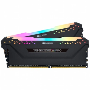 Модуль пам'яті для комп'ютера DDR4 16GB (2x8GB) 3600 MHz Vengeance RGB Pro Black Corsair (CMW16GX4M2Z3600C20) зображення 1