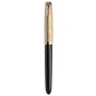 Ручка пір'яна Parker PARKER 51 Premium Black GT  FP18 F (57 011) - зменшене зображення 2
