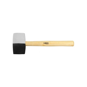 Киянка Neo Tools 63мм, 680г, рукоятка дерев'яна, чорно-біла (25-068) зображення 1