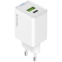 Зарядний пристрій ColorWay C101E GaN Mini 45W PD PPS USB-C + USB-A QC4.0 white (CW-CHS060PD-WT) - уменьшенное изображение 2
