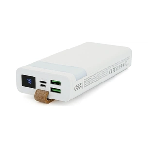 Батарея універсальна XO 20000mAh, PD/20W, QC/22.5W, flashlight, Micro-USB, Type-C, USB-A*2, white (XO-PR129W / 29304) зображення 1