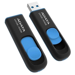 USB флеш накопичувач ADATA 64Gb UV128 black-blue USB 3.0 (AUV128-64G-RBE) зображення 1