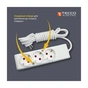 Мережевий подовжувач TECCO 1.5м 2 поста white (8681277843433) - зменшене зображення 7
