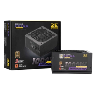 Блок живлення 2E GAMING EXTRA POWER (1000W), >90, 80+ Gold, 140mm, 1xMB 24pin(20+4), 2xCPU 8pin(4+4), 4xMolex, 6x (2E-EP1000GM-140) зображення 1