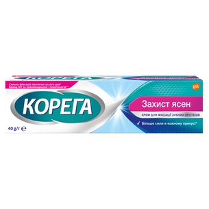 Крем для фіксації зубних протезів Corega Захист ясен 40 г (5054563015143) зображення 1