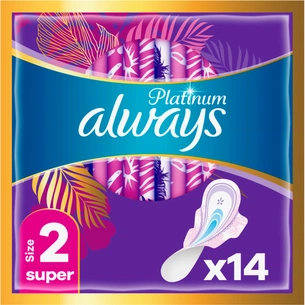 Гігієнічні прокладки Always Platinum Super (Розмір 2) 14 шт. (8001090444998) зображення 1
