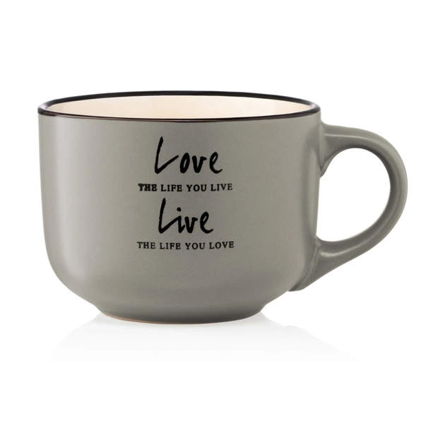 Чашка Ardesto Way of Life 550 мл Grey (AR3478GR) - изображение 1