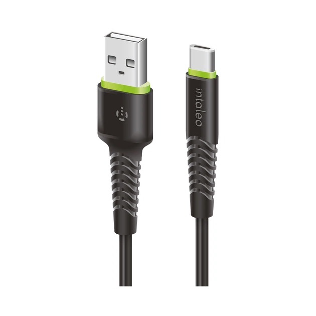 Дата кабель USB 2.0 AM to USB-C 2.0m CBFLEXT2 Black Intaleo (1283126521423) - изображение 1