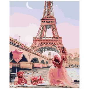 Картина по номерам Strateg Рожевий Париж 40х50 см (SY6139) зображення 1