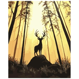 Картина по номерам Strateg Олень на світанку 40х50 см (VA-3184) зображення 1