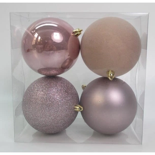 Ялинкова іграшка Novogod`ko 4 шт шампань 10 см (974427) зображення 1