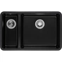 Мийка кухонна GRANADO Under top DOUBLE black shine (gr3401) - зменшене зображення 1