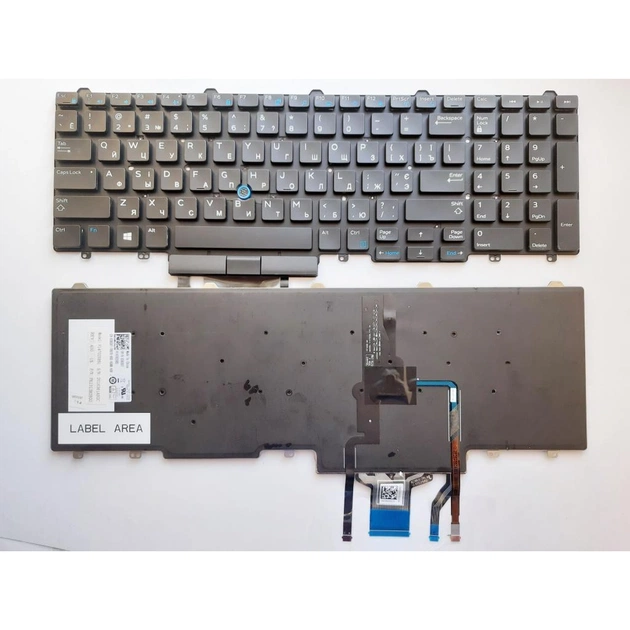 Клавиатура ноутбука Dell Latitude E5550 черная,трек,подсв (A46080) - изображение 1