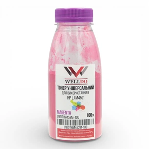 Тонер HP CLJ M252/277/452/Canon MF-631/632/633, фасовка, magenta 100г Welldo (UWDTHM452M-100) зображення 1
