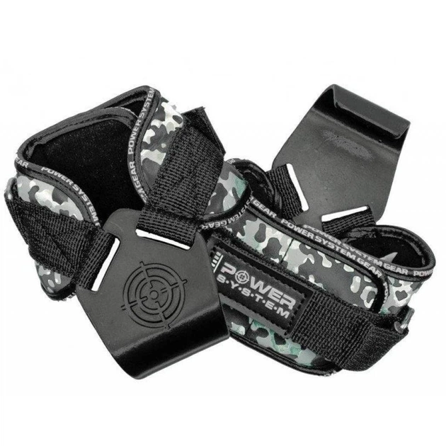 Гаки для тяги на зап'ястя Power System Hooks Camo PS-3370 Black/Grey L (PS_3370_Black/Grey L) - picture 1