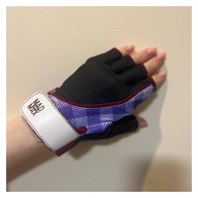 Рукавички для фітнесу MadMax MFG-911 Nine-eleven Black/perpito L (MFG-911-PEP_L) - picture 9