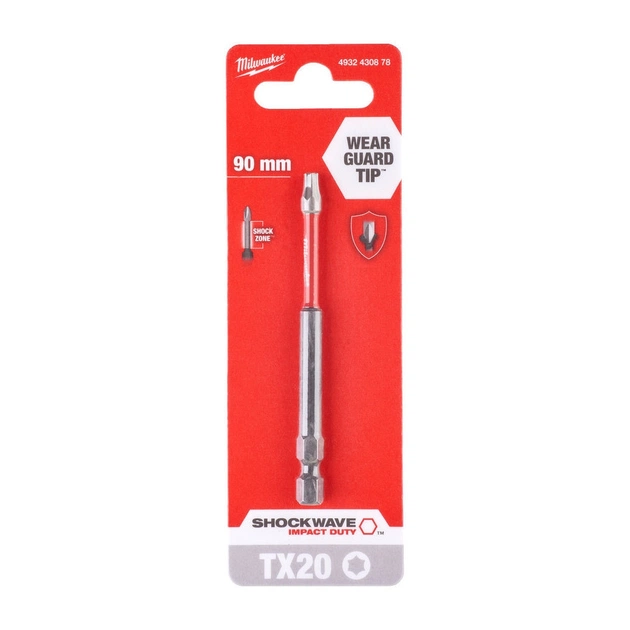 Біта для шуруповерта Milwaukee SHOCKWAVE, TX20, 90мм 1шт (4932430878) - picture 3