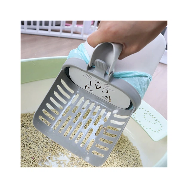 Лопатка для туалету Me&Pet з контейнером сіра (NMP35) - picture 7