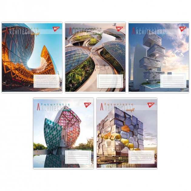 Тетрадь Yes Futuristic architecture 96 листов линия (767178) - изображение 1