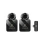 Мікрофон Puluz для iPhone/iPad 8-контактний приймач і два мікрофони Black (PU647B) - зменшене зображення 1