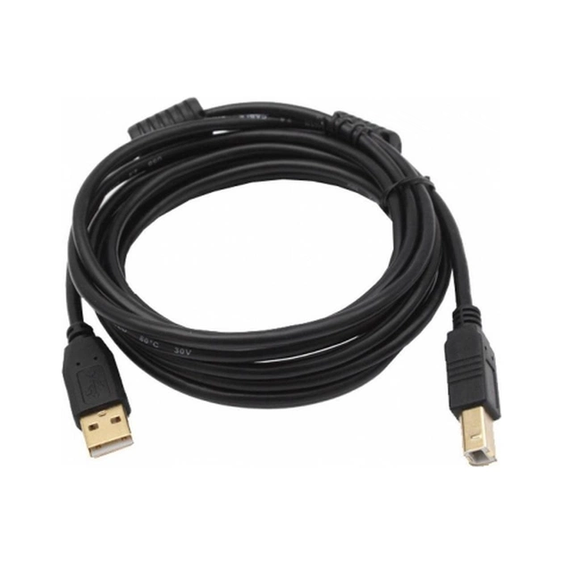 Кабель для принтера USB 2.0 AM/BM 1.8m ferrite black Voltronic (YT-AM/BM-1.8B) - изображение 1