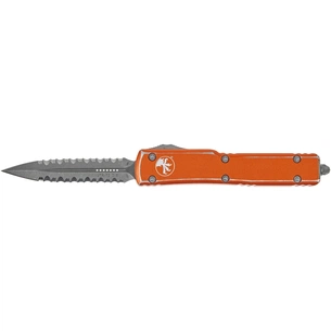 Ніж Microtech UTX-70 Double Edge Apocalyptic DFS Serrator Distressed Orange (147-D12DOR) зображення 1