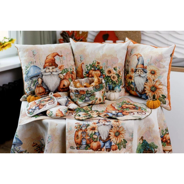 Кухонна прихватка Прованс гобеленова Гарбузові гноми 20х20 (036346) - picture 5