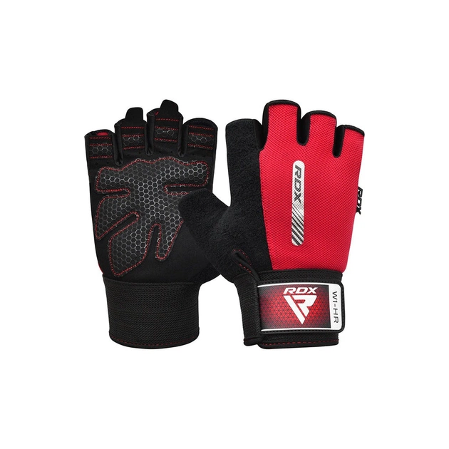 Рукавички для фітнесу RDX W1 Half Red Plus L (WGA-W1HR-L+) - зображення 1