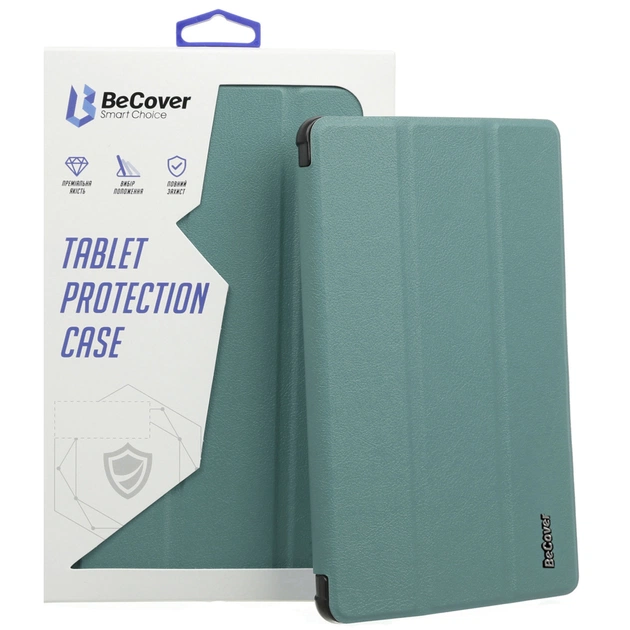 Чехол для планшета BeCover Smart Case Lenovo Tab M10 Plus TB-125F (3rd Gen)/K10 Pro TB-226 10.61" Dark Green (708303) - изображение 1