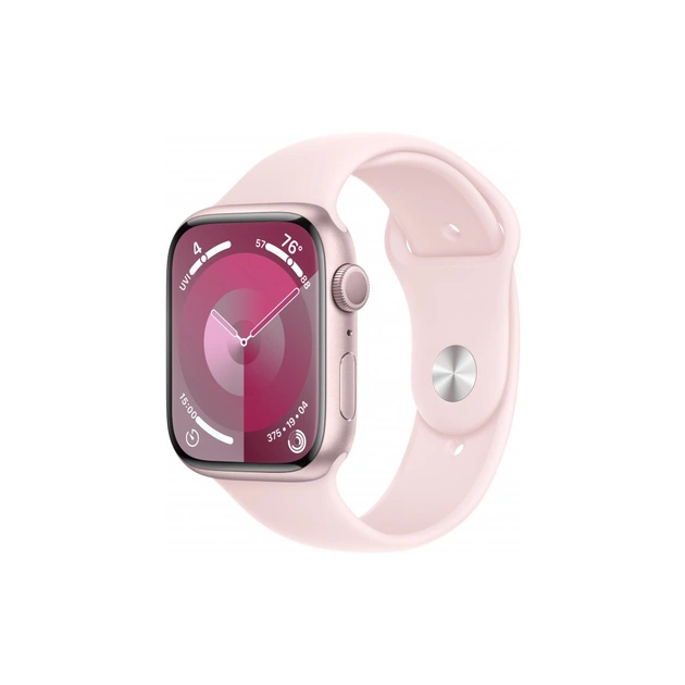 Смарт-годинник Apple Watch Series 9 GPS 41mm Pink Aluminium Case with Light Pink Sport Band - S/M (MR933QP/A) - изображение 1